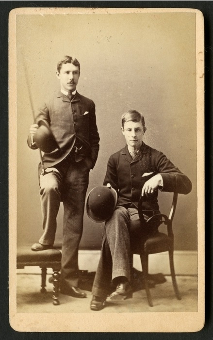 Portrait of James Edward Fulton (left) and Francis John Fulton in c.1870. (National Library reference: Brown, William Edmond, 1840?-1922. Brown, William Edmond fl 1875-1885 : Portrait of James and Francis Fulton. Ref: PA2-0319. Alexander Turnbull Library, Wellington, New Zealand. http://natlib.govt.nz/records/22459866 )