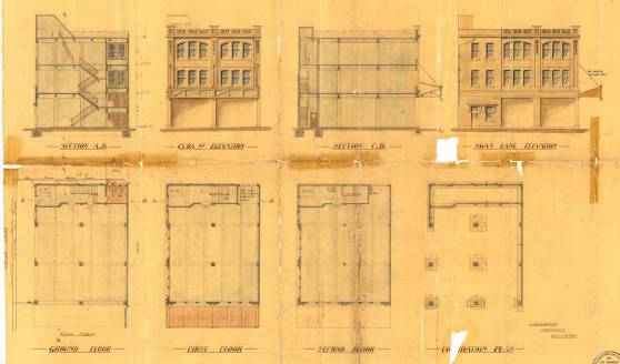 Detail from JM Dawson’s 1911 plans (WC Archives 00053:166:9142)