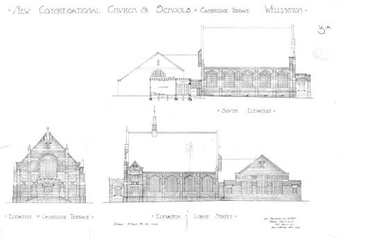 1916 Lorne Street and Cambridge Terrace [45 Cambridge Terrace], church and school (WCC Archives reference 00053:188:10350)
