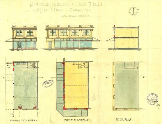 Detail from the 1913 plans for the building (WC Archives, 00053:177:9761)