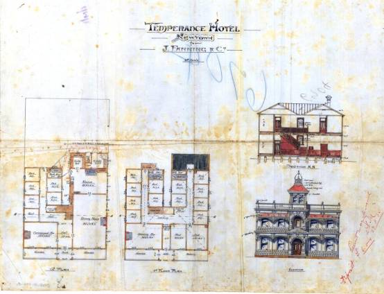 1905 - Corner Horner Street and Mansfield Street [277 Mansfield Street], 	Temperance Hotel (WCC Archives reference 00053:121:6704) 