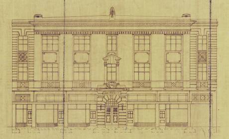 ‘124-128 Vivian Street, Plans for Trades Hall building,’ 21 November 1927, 00056:44:B4341, Wellington City Archives. 