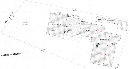 Sketch drawing of to show the approximate development of the site (NTS)