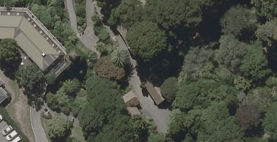 The Stables, Mess Rooms and Tool Shed are located to the south-east of the Treehouse Visitor Centre. (Image: Cityview GIS 2012)