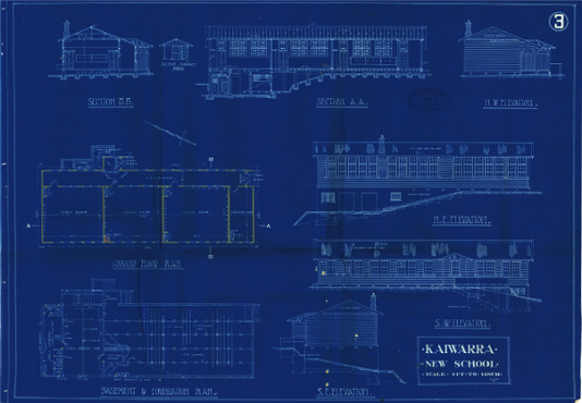 ‘Kaiwarra’ School plans, as proposed. WCC Archive File 00055:44:A4188