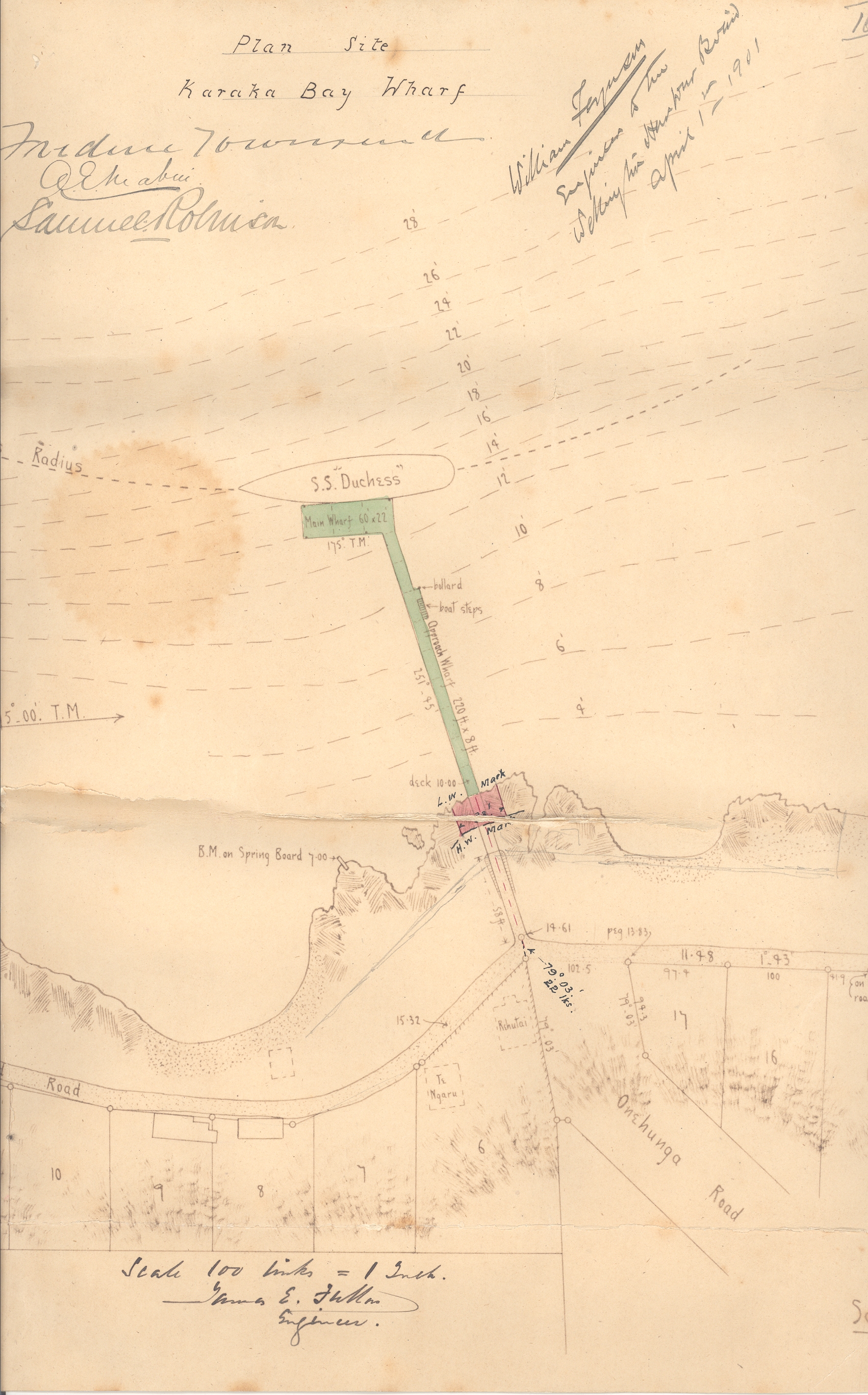 Site plan 1901. Image: WCC Archives 