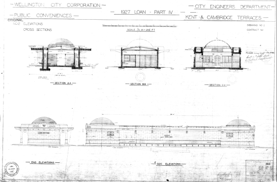 Conveniences original plan, 1928. (WCC Archives 00205:14:1343)